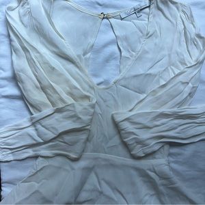 Lovers + Friends white long sleeve mini dress